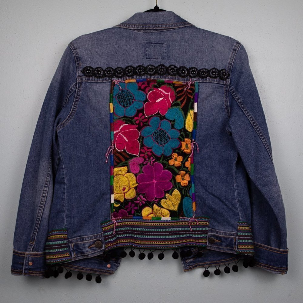 Two Tequila Sisters custom made jean jacket-M